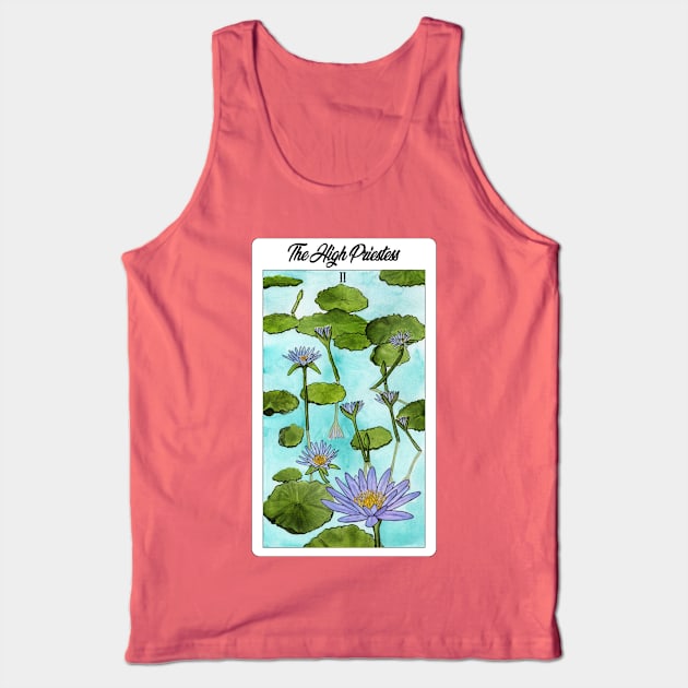 The High Priestess Lotus Card Tank Top by Heather Dorsch Creations